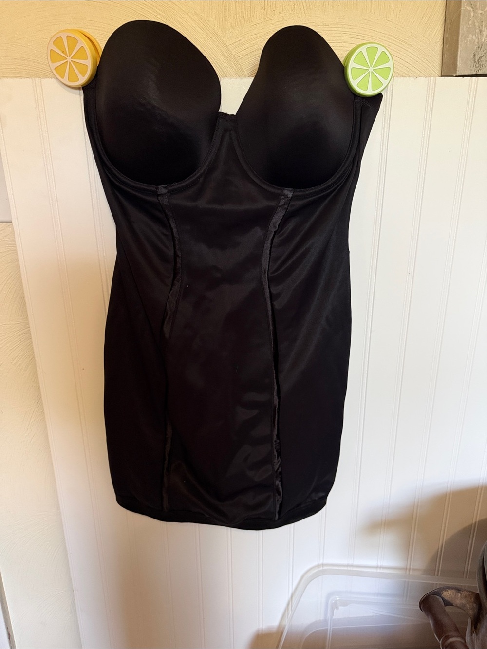 Maidenform, black Strapless Shapewear Slip Dress -